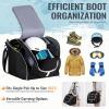 GoHimal Ski Bag and Boot Bag Combo, Padded Skis Bag for Air Travel, Safety Reinforce Ski Carrier Bag Fits for Skis Up to 200 CM and Boots Up To Size US13, Water- resistant Ski Travel Bag view 4