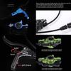 2 Piston Mountain Bike Hydraulic Brakes With 160mm Rotors Left Front 800mm Right Rear 1400mm Bike Hydraulic Disc Brakes Aluminum Alloy Hydraulic Brake Set (Color : Purple) view 4