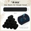 Toulite 10 Pcs Cotton Bra Liners 3 Layer Rectangle Under Bra Pads Sweat Liners for Women Sweating Supplies(Medium,Black) view 2