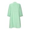 Akivide Women V Neck Cotton Linen Midi Dress Summer Casual Half Sleeve Drawstring Beach Flowy Plus Size Tshirt Tunic Dress with Pocket view 3