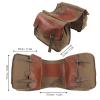 Bike Rack Bag, Premium Canvas and Leather Rear Seat Trunk Bag, Large Storage for Cycling Accessories, Stable Installation, Easy to Clean, for Bicycle Rear Rack view 2