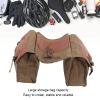 Bike Rack Bag, Premium Canvas and Leather Rear Seat Trunk Bag, Large Storage for Cycling Accessories, Stable Installation, Easy to Clean, for Bicycle Rear Rack view 4