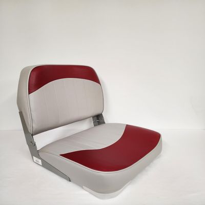 Horizon Manufacturing Boat Seat Fold Down Low Back Grey/Red 1001-ABE