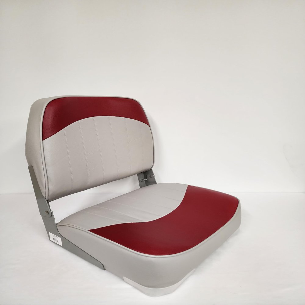Horizon Manufacturing Boat Seat Fold Down Low Back Grey/Red 1001-ABE