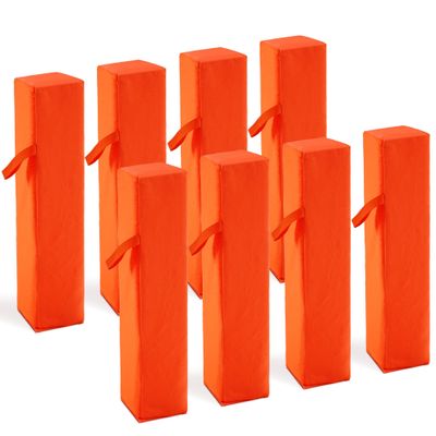 Joewuzun Football Pylons Football Field Markers End Zone Markers Sand Weighted Anchorless Football Endzone Pylons Football Accessories- Orange (Orange-8PCS)