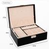 MiLLeL Storage box, high-end double-layer, large capacity, jewelry, storage box black view 2