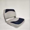 Horizon Manufacturing Boat Seat Fold Down Low Back Grey/Navy 1001-ABD view 1
