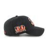 47 Men's Black Cincinnati Bengals Sure Shot Franchise Fitted Hat view 2