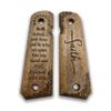 ZIB Grips for 1911: Full Size Wooden Handgun Grips with Bible Verses Series - Fits a Wide Range of 1911 Models - 1911 Accessories (Briarsmoke, Revelation 6-8) view 1