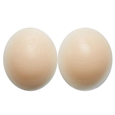ALKANI Round Soft Silicone Bra Pads Cleavage Enhancement Pads Bra Enhancer Suitable for Mastectomy Bikini Dresses Swimsuits Tank top (Color : Skin Color, Size : Large)