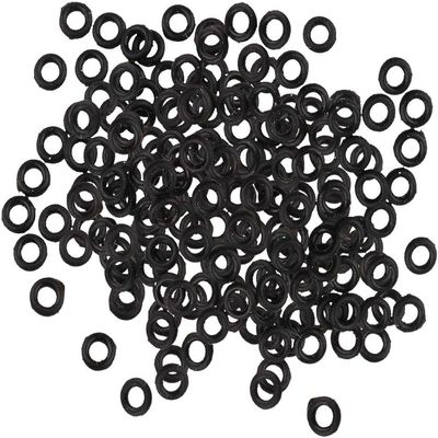 200Pcs Aluminium Alloy Shafts Stem Rubber Grip O Rings Securing