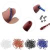 200Pcs Aluminium Alloy Shafts Stem Rubber Grip O Rings Securing view 3