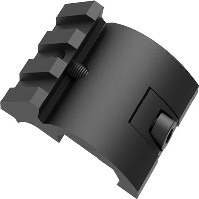 3 Slots Low Profile Adapter 45 Degree Picatinny Offset Mount Picatinny Rail Mount for Flashlight Laser (Black-1PCS)