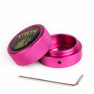 YEUEK TAOM Pool Chalk Holder Round Shaped Practical Tool Billiards Accessories Magnetic Mini Chalk Tip Case Container Round Box Billiards