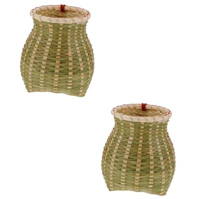 INOOMP 2pcs Multi-functional Hand Woven Small Basket for Boy Girl Unique Knapsack for Dance Props Home Storage Decoration for and Daily Use