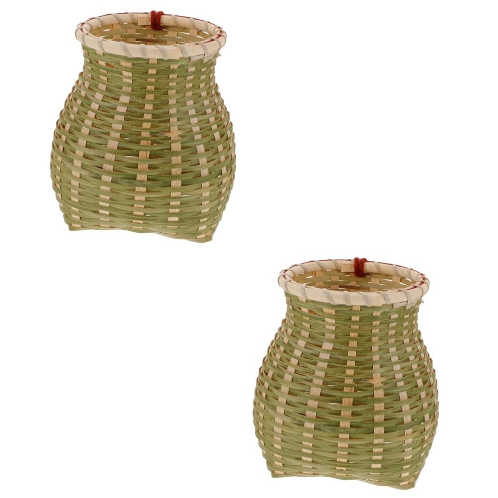 INOOMP 2pcs Multi-functional Hand Woven Small Basket for Boy Girl Unique Knapsack for Dance Props Home Storage Decoration for and Daily Use