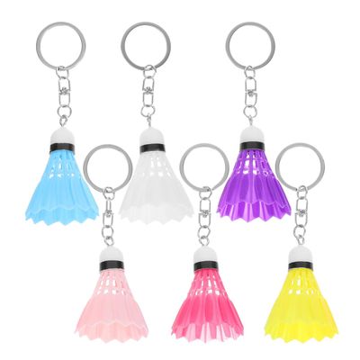 Abaodam Mini Badminton Keychain Bag Pendant Sports Charm 18Pcs Colorful Alloy Key Rings for Party Favors Birthday and Sports Enthusiasts
