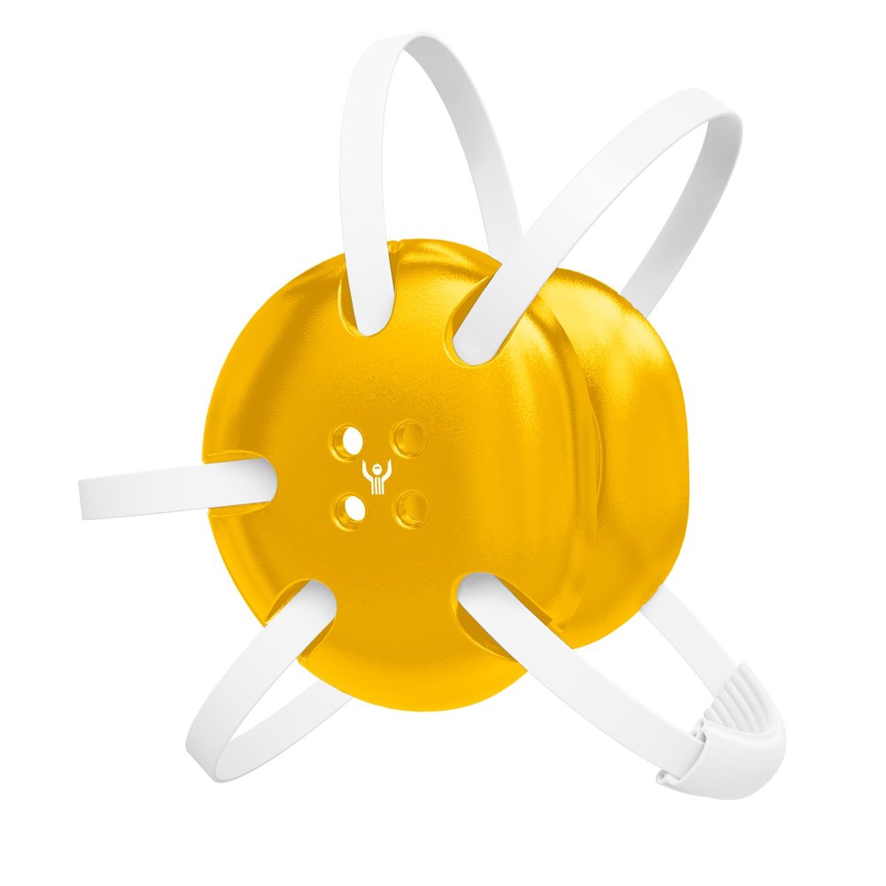 Great Call Athletics | Wrestling Classic Headgear Earguard | Adult Grappling Head Gear | Adjustable Ear Guards White Straps (Athletic Gold w/ White Straps)