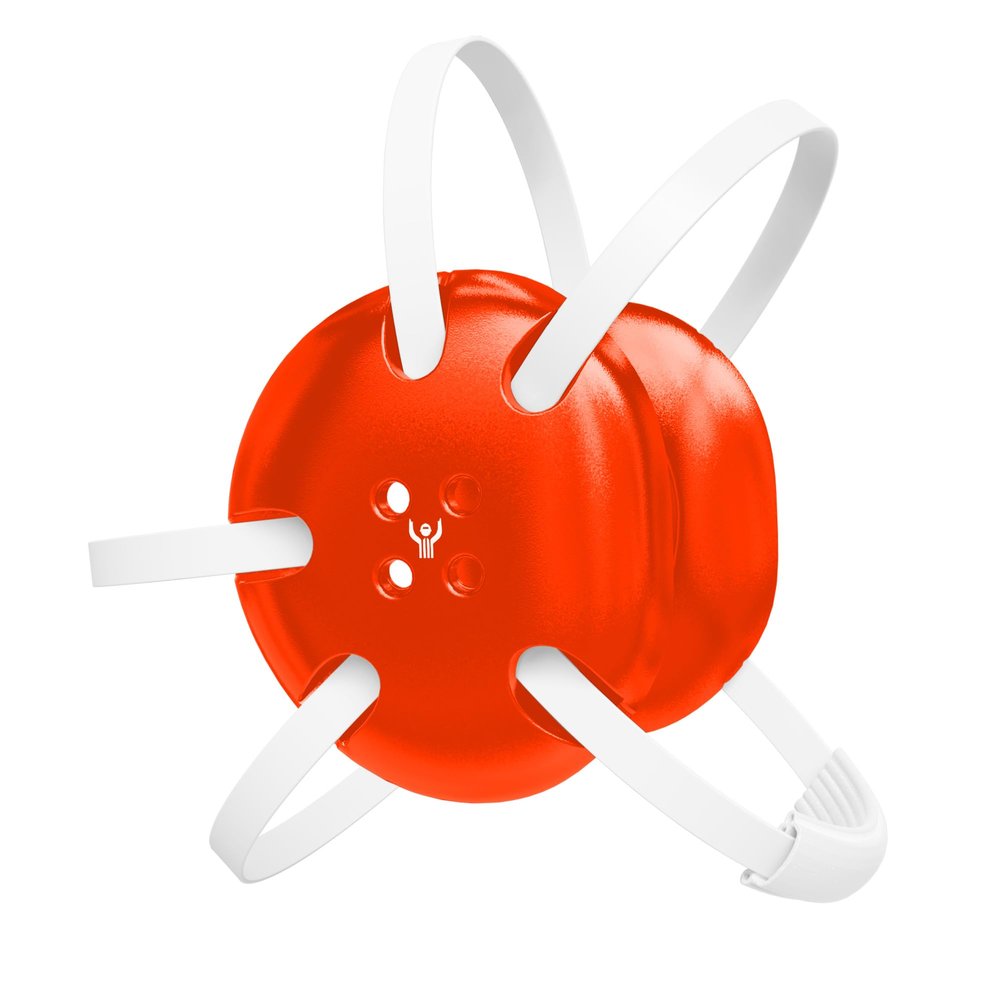 Great Call Athletics | Wrestling Classic Headgear Earguard | Adult Grappling Head Gear | Adjustable Ear Guards White Straps (Orange w/ White Straps)