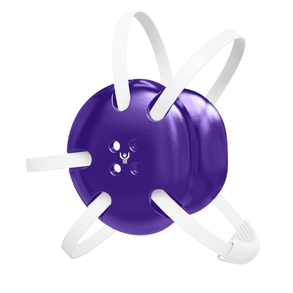 Great Call Athletics | Wrestling Classic Headgear Earguard | Adult Grappling Head Gear | Adjustable Ear Guards White Straps (Purple w/White Straps)