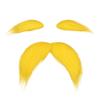 Babycop Yellow Mustache and Eyebrows Fake Beard for Kid & Adult, Cosplay Halloween Costume Accessories Funny Party Favor Men Women view 1