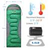 0 Degree Winter Sleeping Bags for Adults Camping -Temp Range (5F  32F) Portable Waterproof Compression Sack- Cold Weather Sleeping Bags for Big and Tall in Env Hoodie: Hiking Backpacking 4 Season view 2