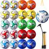Lunmon 20 Pcs Soccer Balls Bulk with Pump and Net Bag Sport Ball Size 4/5 Outdoor Deflated Soccer Ball for Youth Adult Training Practice Game Match Sports Birthday Gift Party(Size 5) view 1