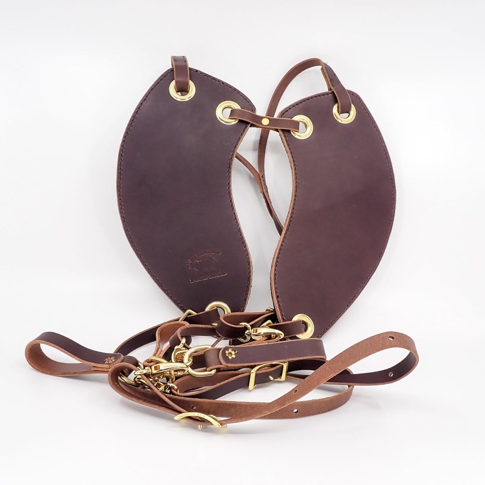 Traverse Creek Incorporated The DUKE'S Leather Shoulder Pads and Logging Harness with Belt Loops