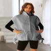 GTLIAE Womens Sherpa Fleece Vest Oversized Sleeveless Jacket Casual Outerwear Gilet with Pockets(Grey-L) view 2