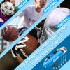 ouyili Sports Ball Pump Kit - Portable Air Pump Two-Way Dual Action Inflatable Perfect for Basketballs, Soccer Balls and More - Professional Hand Pump Kit with Needles and Flexible Hose (Blue) view 2