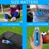 ouyili Sports Ball Pump Kit - Portable Air Pump Two-Way Dual Action Inflatable Perfect for Basketballs, Soccer Balls and More - Professional Hand Pump Kit with Needles and Flexible Hose (Blue) view 3
