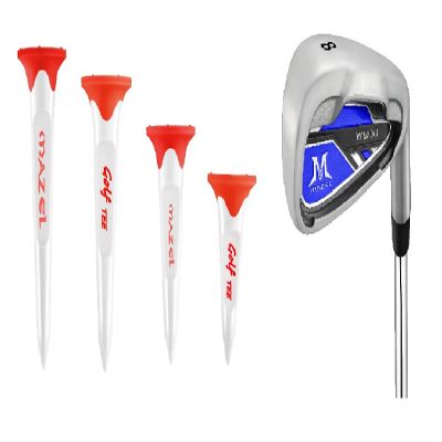 MAZEL Golf WMX1 Iron Club & Golf Plastic Tees 8 Packs,Bundle of 2