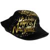 Happy New Year Bucket Hat Fisherman Hat Beach Travel Sun Hat Outdoor New Year Cap for Adults Men Women view 2