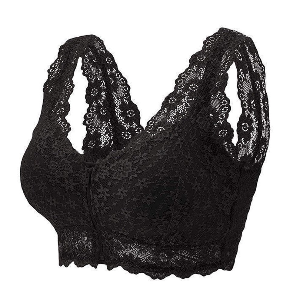 Front Closure Mastectomy Bras for Women Breast Reconstruction Surgery Bras Sexy Lace Full Coverage Bandeau Bralette (Color : 04-C, Size : 3X-Large)