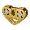 INLIMA Pulley Cable Trolley Pulley with Ball Bearing Outdoor Rock Ice Climbing Accessories Caving Rescue Aluminum Alloy Pulley (Color : Gold) view 1