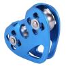INLIMA Pulley Heart-Shape Climbing Double Pulley Steel Cable Rope Climbing Device High Speed Zipline Trolley view 3
