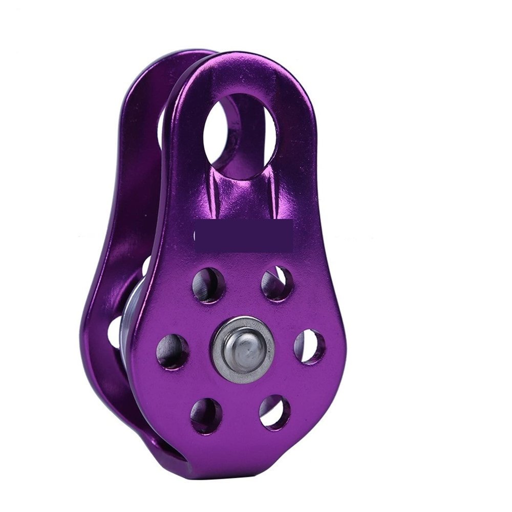 INLIMA Pulley Rock Climbing Pulley Fixed Sideplate Single Sheave Pulley Outdoor Survival Tool High Altitude Traverse Hauling Gear (Color : 2)