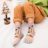 Antcher 5 Pairs Children's Five Finger Cotton Socks Cartoon Animal Toe Socks Boys Girls Breathable Toe Socks 3-12 Years Old (US, Age, 7 Years, 12 Years) view 4