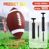 Jerify Composite Leather Footballs, Official Size, 15 Pcs with Pump, Size 9, Black view 2