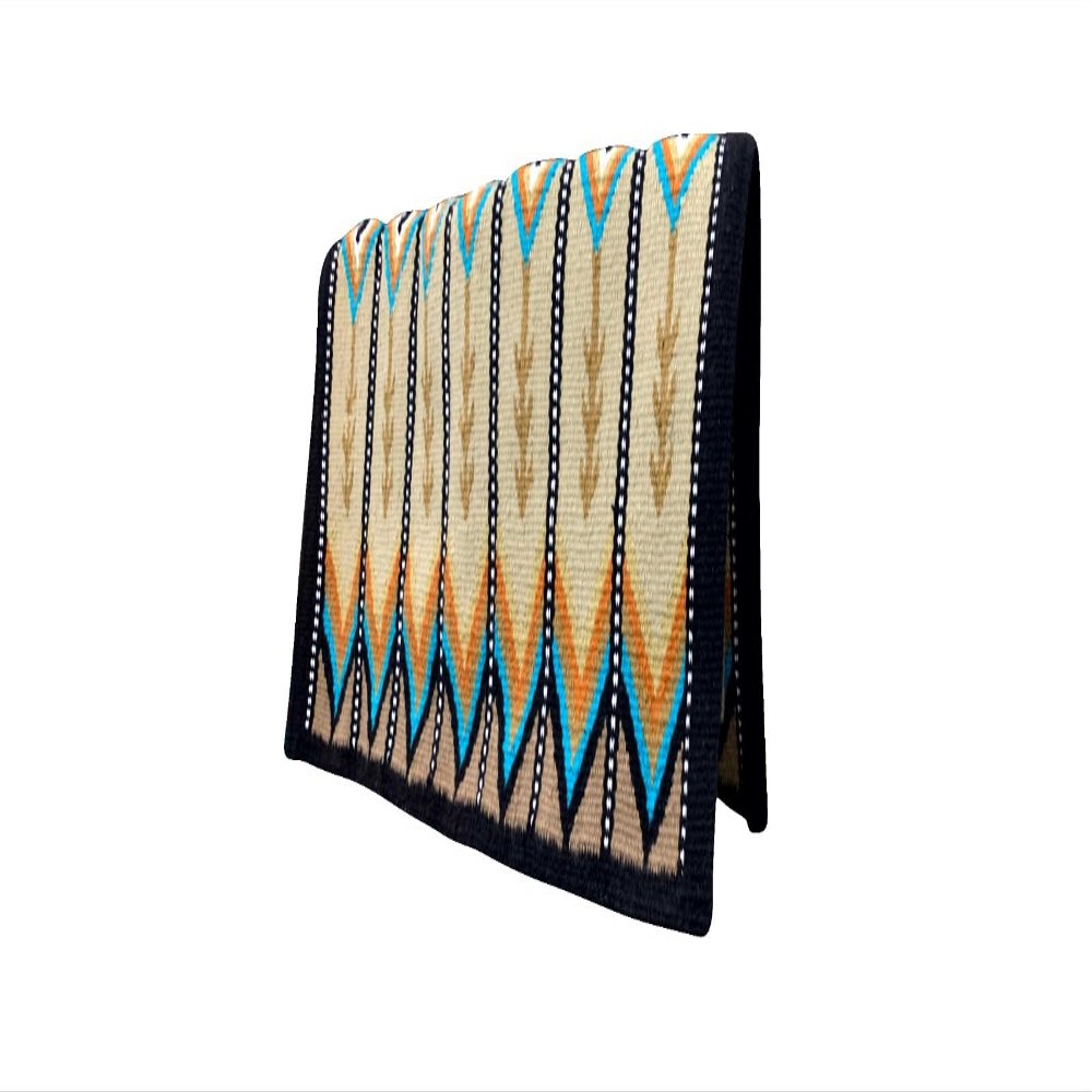 EQUINE OVERSEAS Western Saddle pad Saddle Blanket 100% New-Zealand Wool Ranch Pad (34"X38") sea Horse