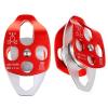 INLIMA Pulley Climbing Double Pulley for Caving Rock Climbing Rappelling Rescue Dragging Sheaves Caving Rescue Hauling System (Color : Rojo) view 1