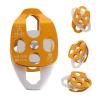 INLIMA Pulley Climbing Double Pulley for Caving Rock Climbing Rappelling Rescue Dragging Sheaves Caving Rescue Hauling System (Color : Rojo) view 3