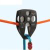 INLIMA Pulley Professional Pulley Gear Mountaineering Rock Climbing Rescue High Altitude Carriage Rescue Pulley Sheave with Swing Plate (Color : Blue) view 2