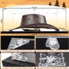 Clear Cowboy Hat Display Case Box Acrylic Panama & Tweed Hat Holder Stand with Mirror & Carbon Fiber Skin Base, Assemble Acrylic Box Shoes Sneakers UV Protection Memorabilia Collectibles Showcase view 2