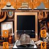 Clear Cowboy Hat Display Case Box Acrylic Panama & Tweed Hat Holder Stand with Mirror & Carbon Fiber Skin Base, Assemble Acrylic Box Shoes Sneakers UV Protection Memorabilia Collectibles Showcase view 4