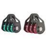 INLIMA Pulley Outdoor Three Pulley Sliding Rope Sling Hoisting Ropeway Transportation Rock Climbing Rescue Pulley Group (Color : Green Gray) view 2