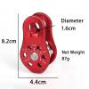 INLIMA Pulley Rock Climbing Pulley Outdoor Tools Professional Fixed Sideplate Single Sheave Pulley Mountain Climbing (Color : Orange) view 2