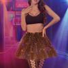 Dmaiy LED Tutu Skirt Women Tutus Skirts Light Up Tutu Layered Sparkly Skirt for Carnival Festival Costume Party Performance (Brown Star) view 2
