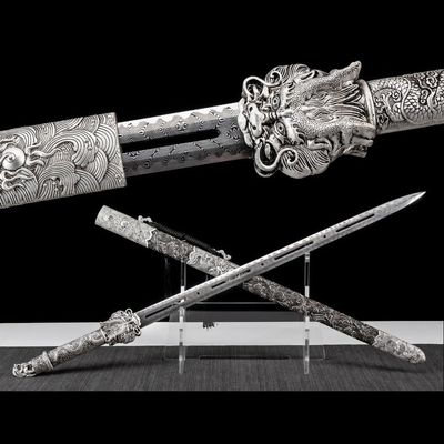 Zhmyyxgs Dragon King Sword Handmade Collectible Handmade Swords Samurai Swords Ancient Swords Cosplay Patterned Steel Personalized Swords