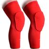 COOLOMG Basketball Knee Pads Compression Leg Sleeves for Volleyball Football Weightlifting Red L view 1